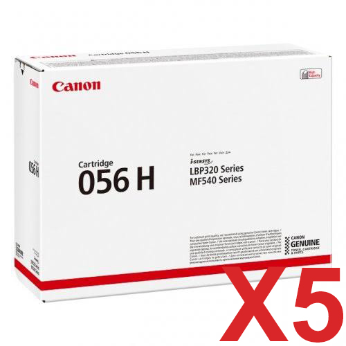 5 x Genuine Canon CART-056H Toner Cartridge High Yield