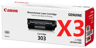 3 x Genuine Canon CART-303 Toner Cartridge
