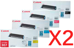 2 Lots of 4 Pack Genuine Canon CART-307 Toner Cartridge Set