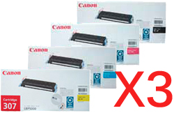 3 Lots of 4 Pack Genuine Canon CART-307 Toner Cartridge Set