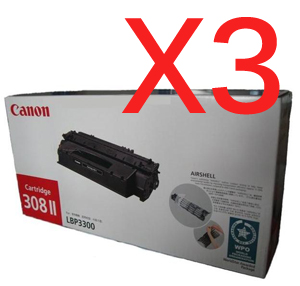 3 x Genuine Canon CART-308II Toner Cartridge High Yield