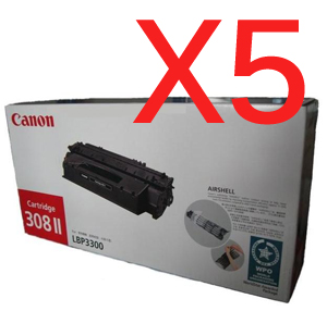 5 x Genuine Canon CART-308II Toner Cartridge High Yield