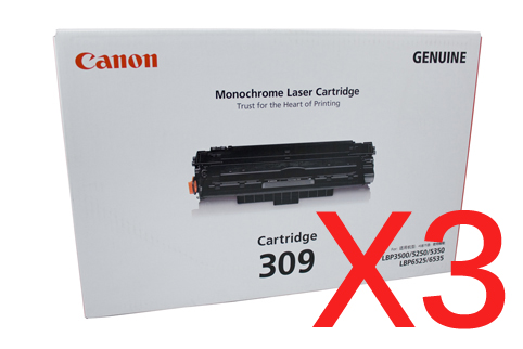 3 x Genuine Canon CART-309 Toner Cartridge