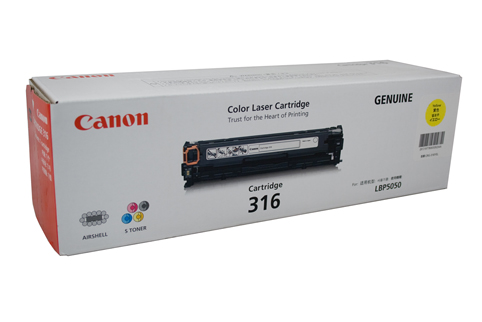 1 x Genuine Canon CART-316Y Yellow Toner Cartridge