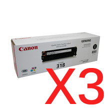 3 x Genuine Canon CART-318BK Black Toner Cartridge