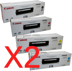 2 Lots of 4 Pack Genuine Canon CART-318 Toner Cartridge Set