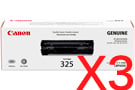 3 x Genuine Canon CART-325 Toner Cartridge