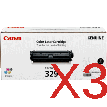 3 x Genuine Canon CART-329BK Black Toner Cartridge