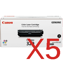 5 x Genuine Canon CART-329BK Black Toner Cartridge