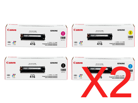 2 Lots of 4 Pack Genuine Canon CART-416 Toner Cartridge Set