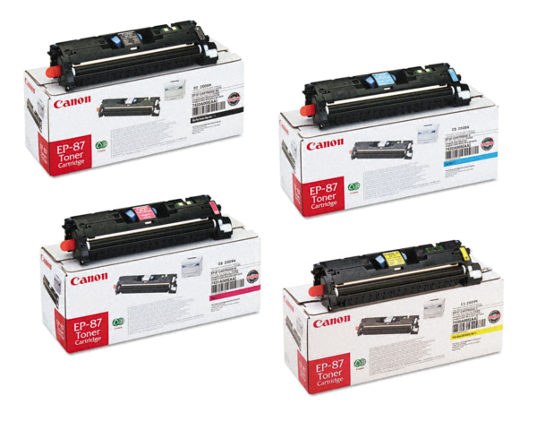 4 Pack Genuine Canon EP-87 Toner Cartridge Set