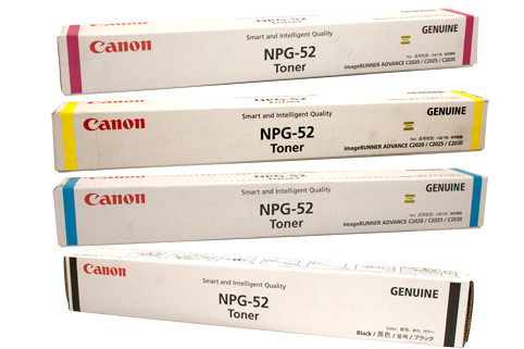 4 Pack Genuine Canon TG-52 Toner Cartridge Set