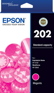 1 x Genuine Epson 202 Magenta Ink Cartridge Standard Yield