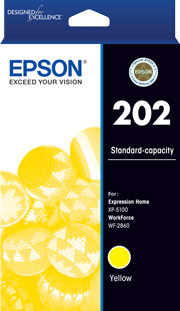 1 x Genuine Epson 202 Yellow Ink Cartridge Standard Yield