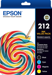 1 x Genuine Epson 212 4 Colour BCMY Ink Cartridge Value Pack Standard Yield