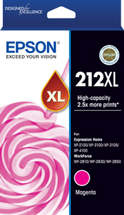 1 x Genuine Epson 212XL Magenta Ink Cartridge High Yield
