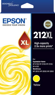 1 x Genuine Epson 212XL Yellow Ink Cartridge High Yield