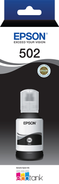 1 x Genuine Epson T502 Black Ink Bottle