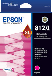 1 x Genuine Epson 812XL Magenta Ink Cartridge High Yield