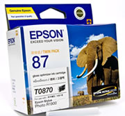 1 x Genuine Epson T0870 Gloss Optimiser Ink Cartridge