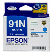 1 x Genuine Epson T1072 91N Cyan Ink Cartridge