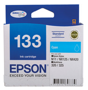 1 x Genuine Epson T1332 133 Cyan Ink Cartridge Standard Yield