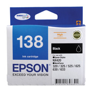 1 x Genuine Epson T1381 138 Black Ink Cartridge High Yield