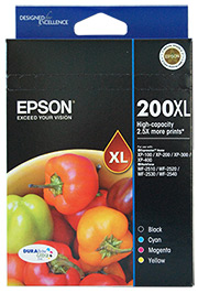 1 x Genuine Epson 200XL Ink Cartridge Value Pack High Yield
