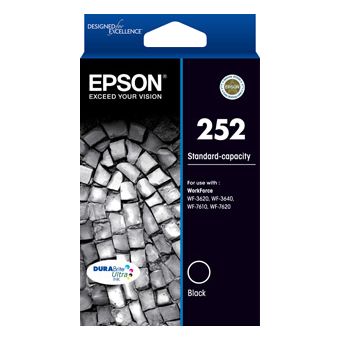 1 x Genuine Epson 252 Black Ink Cartridge Standard Yield