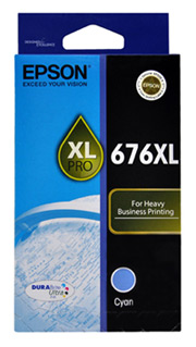 1 x Genuine Epson 676XL Cyan Ink Cartridge
