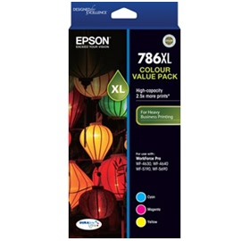 1 x Genuine Epson 786XL Ink Cartridge 3 Colour Value Pack High Yield
