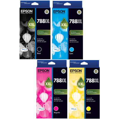 4 Pack Genuine Epson 788XXL Ink Cartridge Set (1BK,1C,1M,1Y)