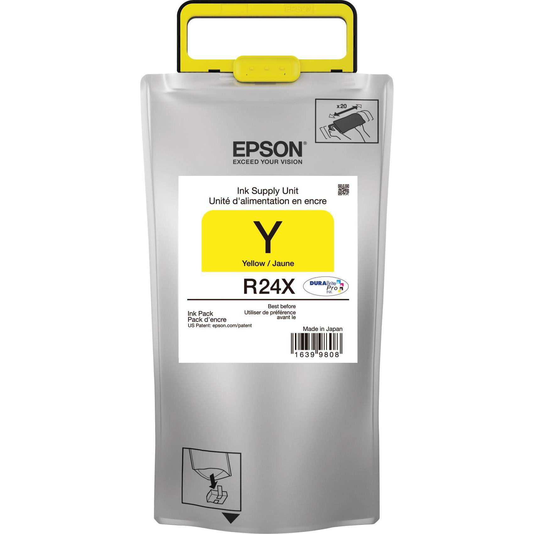 1 x Genuine Epson T872 Yellow Ink Pack