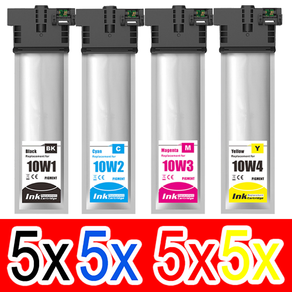 20 Pack Compatible Epson T10W1 T10W2 T10W3 T10W4 Ink Pack Set (5BK,5C,5M,5Y) High Yield
