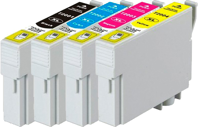 4 Pack Compatible Epson 200XL Ink Cartridge Set (1B,1C,1M,1Y) High Yield