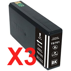 3 x Compatible Epson 786XL Black Ink Cartridge High Yield