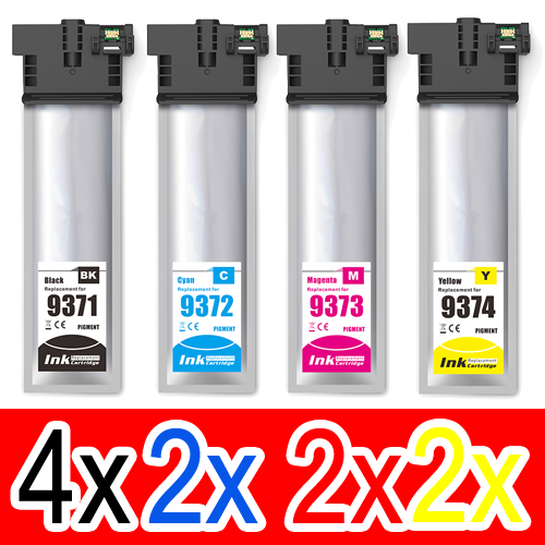 10 Pack Compatible Epson 902XL Ink Cartridge Set (4BK,2C,2M,2Y) High Yield