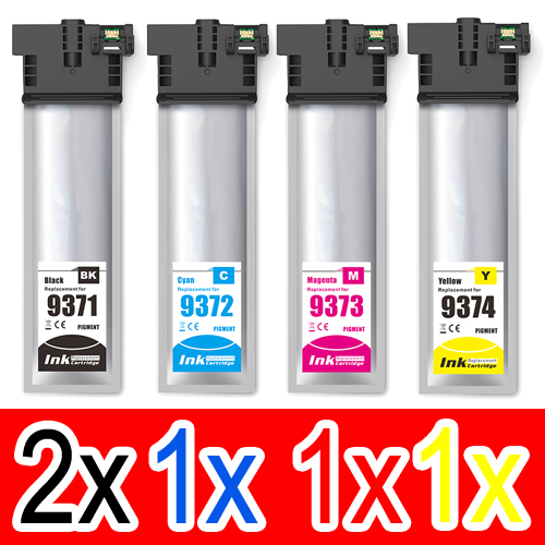 5 Pack Compatible Epson 902XL Ink Cartridge Set (2BK,1C,1M,1Y) High Yield