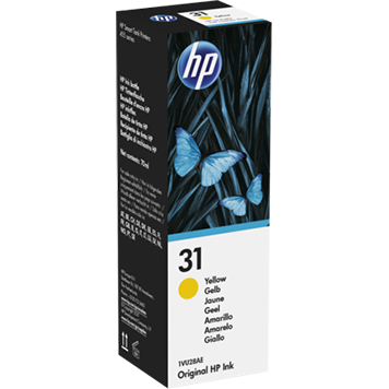 1 x Genuine HP 31 Yellow Ink Bottle 1VU28AA
