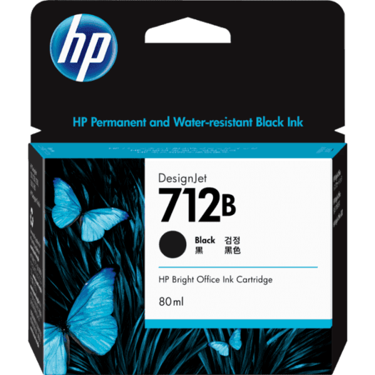 1 x Genuine HP 712B Black Ink Cartridge 3ED29A