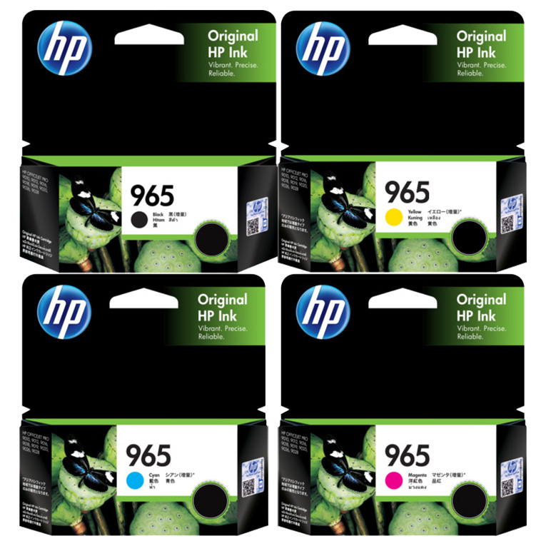 4 Pack Genuine HP 965 Ink Cartridge Set (1BK,1C,1M,1Y) 3JA80AA 3JA77AA 3JA78AA 3JA79AA