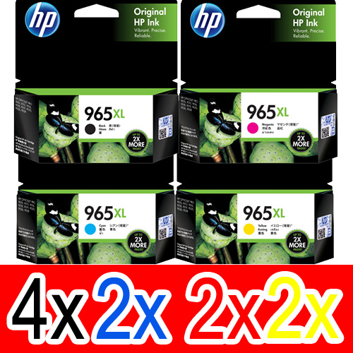 10 Pack Genuine HP 965XL Ink Cartridge Set (4BK,2C,2M,2Y) 3JA84AA 3JA81AA 3JA82AA 3JA83AA