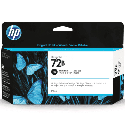 1 x Genuine HP 72B Photo Black Ink Cartridge 3WX07A (Replace 72 C9370A)