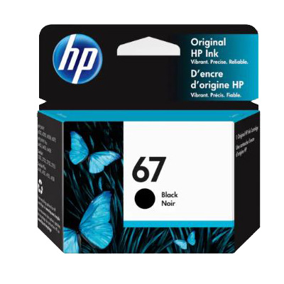 1 x Genuine HP 67 Black Ink Cartridge 3YM56AA