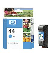 1 x Genuine HP 44 Cyan Ink Cartridge 51644CA