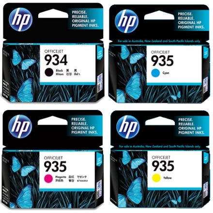 4 Pack Genuine HP 934 935 Ink Cartridge Set (1BK,1C,1M,1Y) C2P19AA C2P20AA C2P21AA C2P22AA