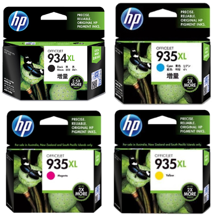 4 Pack Genuine HP 934XL 935XL Ink Cartridge Set (1BK,1C,1M,1Y) C2P23AA C2P24AA C2P25AA C2P26AA
