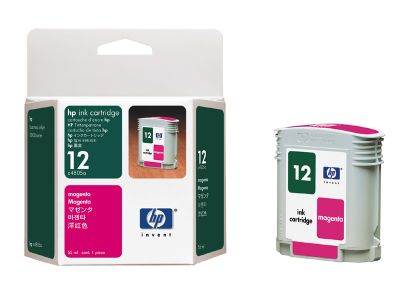 1 x Genuine HP 12 Magenta Ink Cartridge & Printhead C4805A