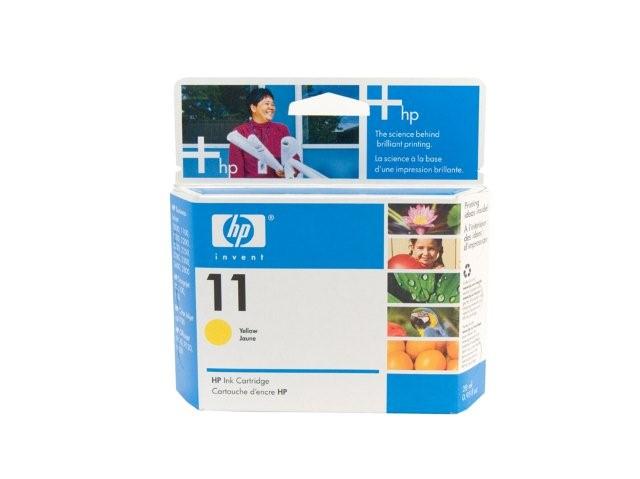 1 x Genuine HP 11 Yellow Ink Cartridge C4838AA