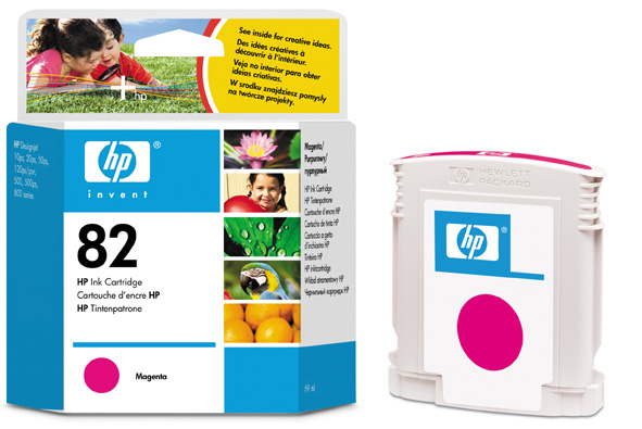 1 x Genuine HP 82 Magenta Ink Cartridge C4912A